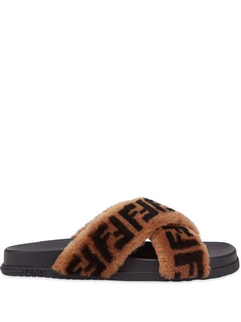 fendi slippers kids|Fendi fluffy slippers.